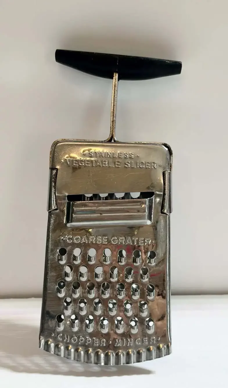 Vtg. Stainless Vegetable Slicer, Coarse Grater, Fine Grater, Chopper & Mincer